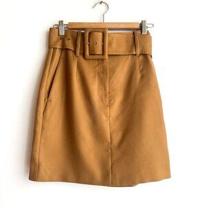 Sportmax Max Mara Short Mini Camel Beige Wide Belt Skirt